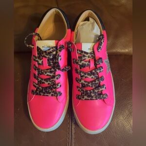 Mi.im hot pink & silver sneakers. Size 8. Never worn